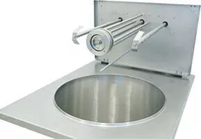 Tampo basculante do pasteurizador